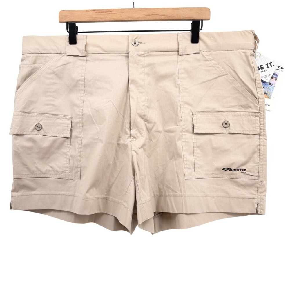 Sportif USA Lauderdale Shorts Mens 42 (Tag 44) Desert Tan Cargo Outdoor NEW